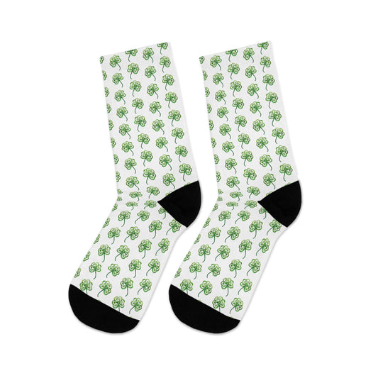 Irish Proud Lucky Shamrock Eco-Friendly Recycled Poly Socks