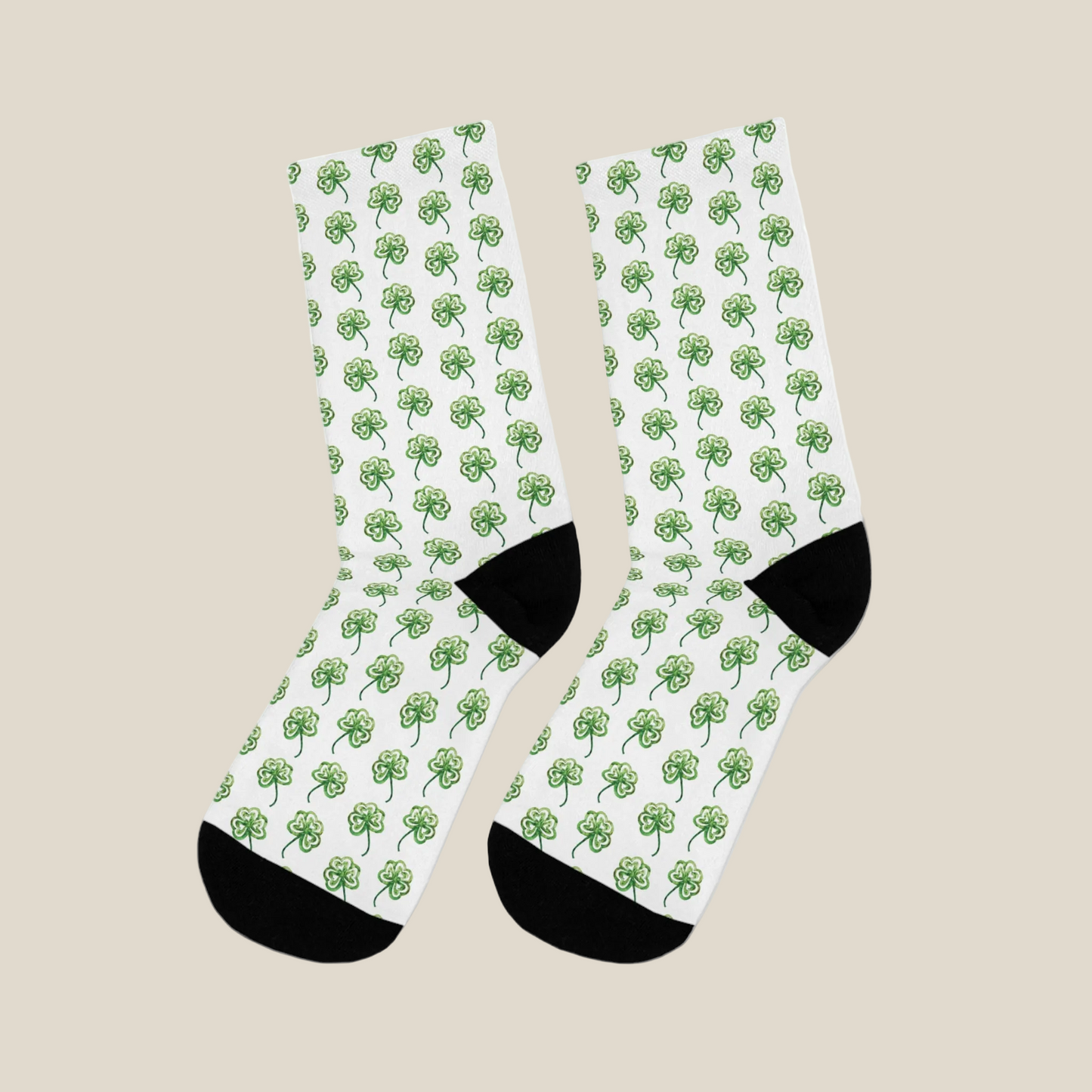 Irish Proud Lucky Shamrock Eco-Friendly Recycled Poly Socks