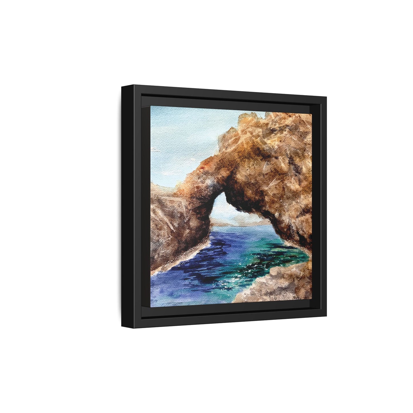 Bridging the Gap Matte Canvas, Framed (Black or Espresso). Available in sizes from 10”x10”-14”x14”