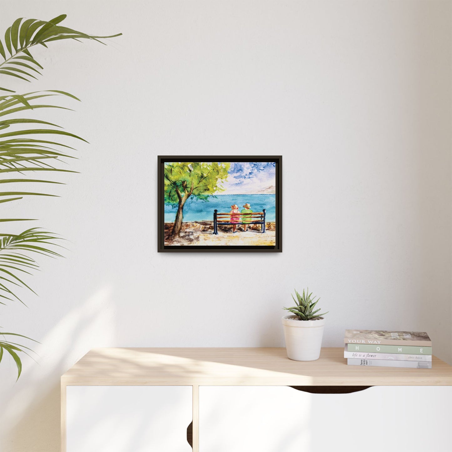 The Good Life Matte Canvas, Framed (Black or Espresso). Available in sizes from 10”x8”-30”x24”