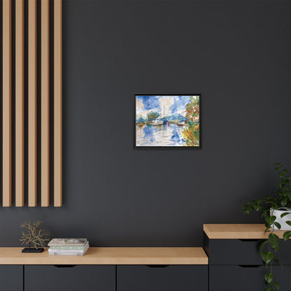 Snug Harbor Matte Canvas, Framed (Black or Espresso). Available in sizes 10”x8”-20”x16”