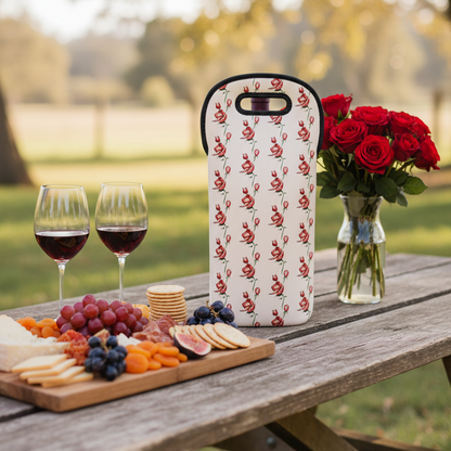 Resounding Roses Wine Tote Bag
