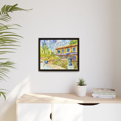 Respite Near Saint-Remy-de-Provence Matte Canvas, Framed (Black or Espresso). Available in sizes from 10”x8”-30”x24”