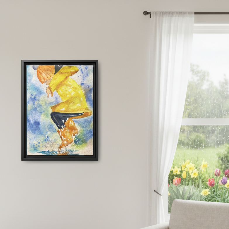 Spring Splash Matte Canvas, Framed (Black or Espresso). Available in sizes from 12”x18”-16”x24”