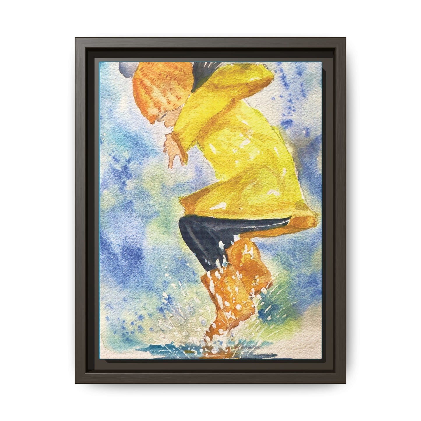 Spring Splash Matte Canvas, Framed (Black or Espresso). Available in sizes from 12”x18”-16”x24”