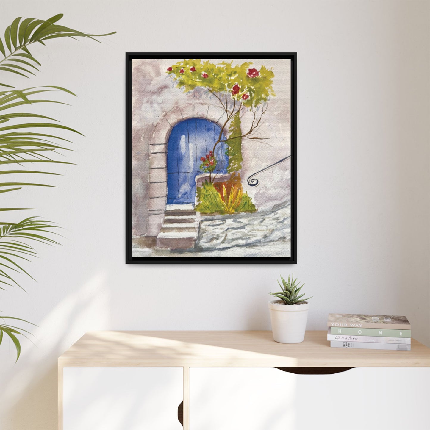 Blue Door, Framed (Black or Espresso). Available in sizes from 8”x10”-24”x32”