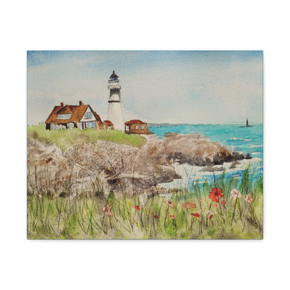 Portland Head Light Matte Canvas, Stretched, 1.25". Available in sizes 10” x 8”-20” x 16”