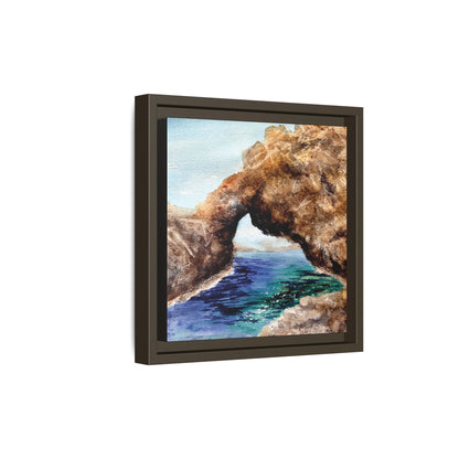 Bridging the Gap Matte Canvas, Framed (Black or Espresso). Available in sizes from 10”x10”-14”x14”