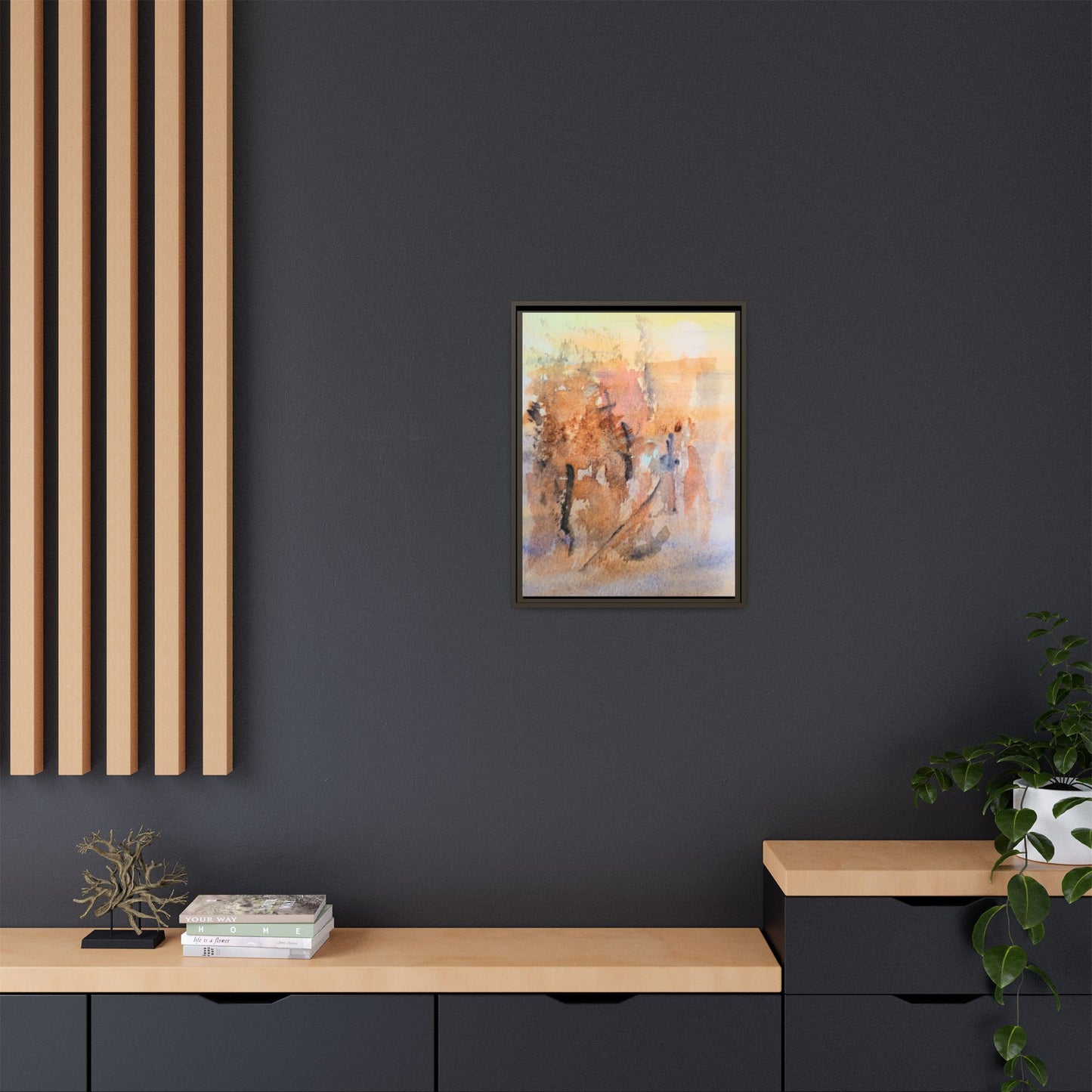 The Explorer Matte Canvas, Framed (Black or Espresso). Available in sizes 8”x10”-18”x24”