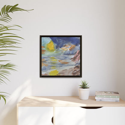 The Sun in Pieces Matte Canvas, Framed (Black or Espresso). Available in sizes from 6”x6”-30”x30”