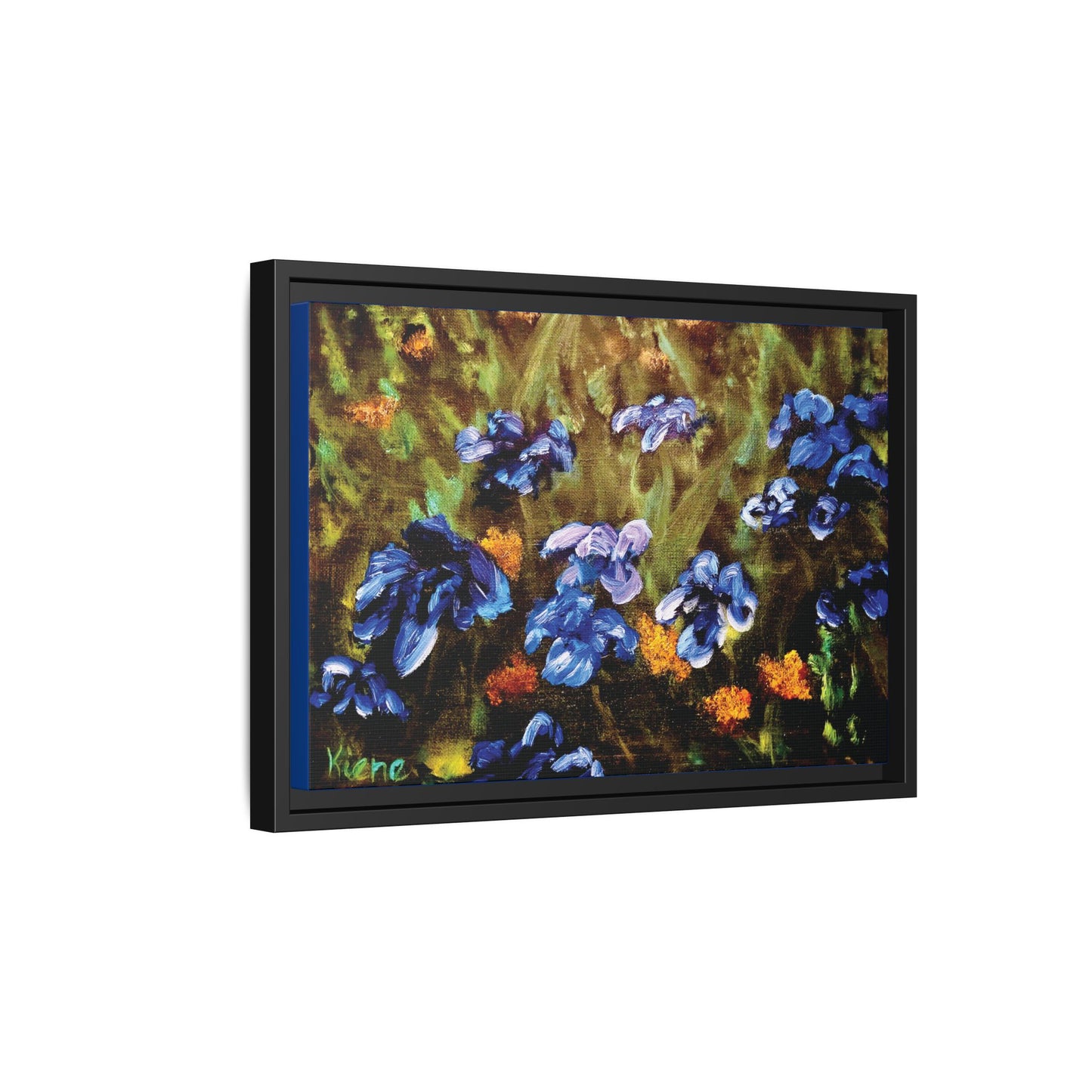 Irises Reimagined, Framed (Black or Espresso). Available in sizes from 10”x8”-18”x12”