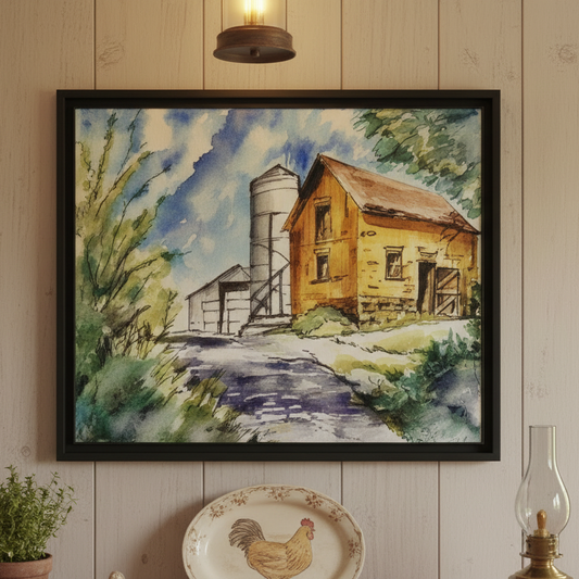 Ye Olde Barn, Framed (Black or Espresso). Available in sizes from 10”x8”-32”x24”
