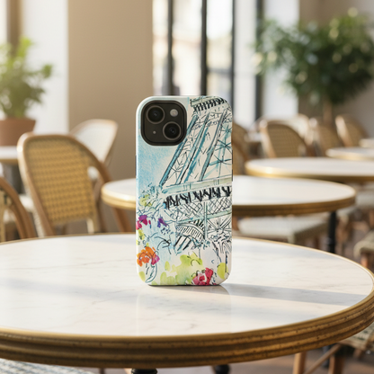 Aqua Eiffel Tower Magnetic Tough Case. Available for Assorted iPhone Models