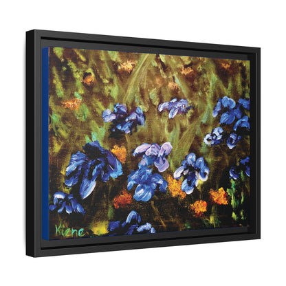 Irises Reimagined, Framed (Black or Espresso). Available in sizes from 10”x8”-18”x12”