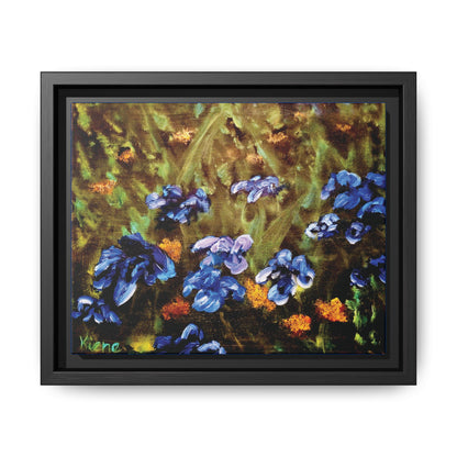Irises Reimagined, Framed (Black or Espresso). Available in sizes from 10”x8”-18”x12”
