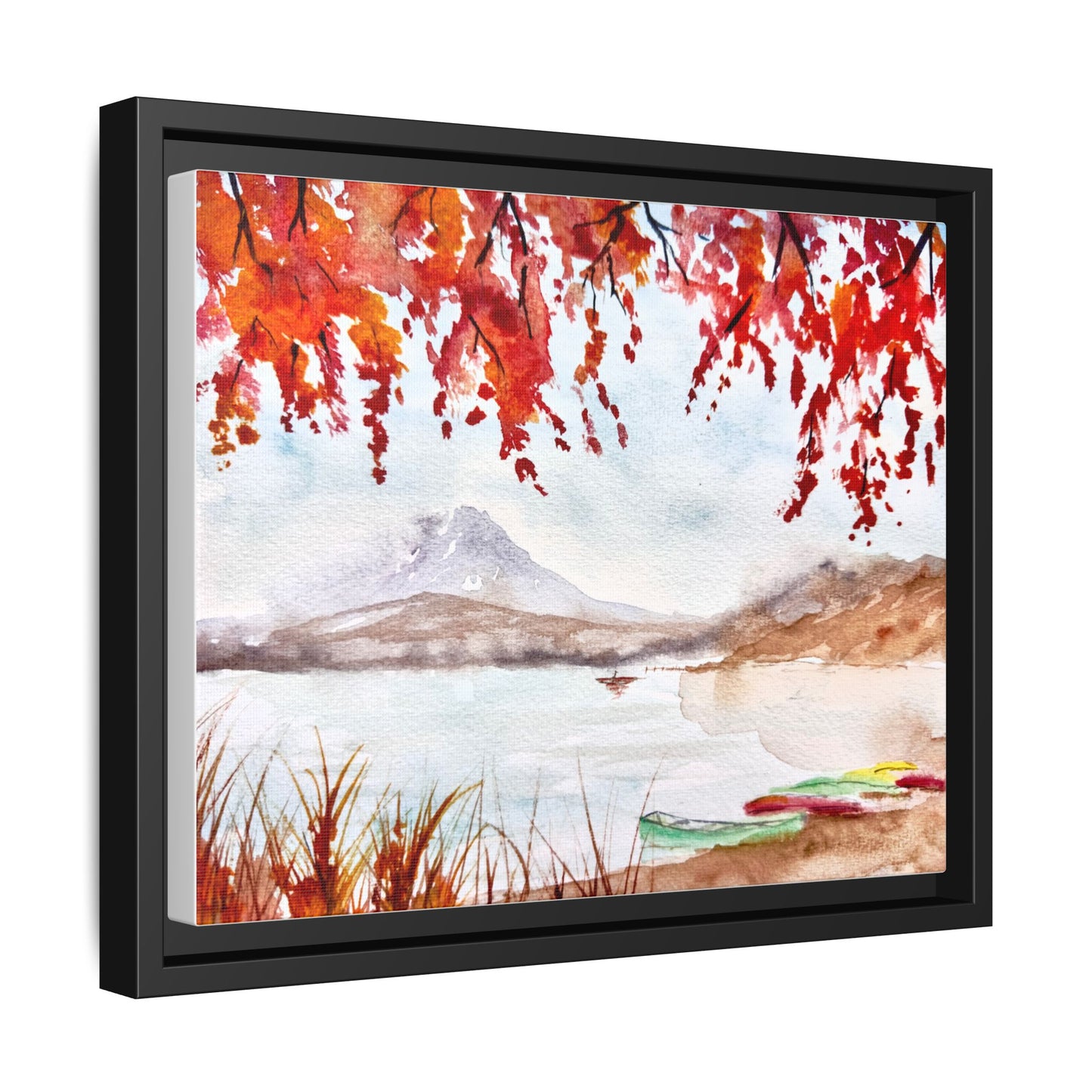 Falling For Fuji Matte Canvas, Framed (Black or Espresso). Available in sizes from 10”x8”-32”x24”