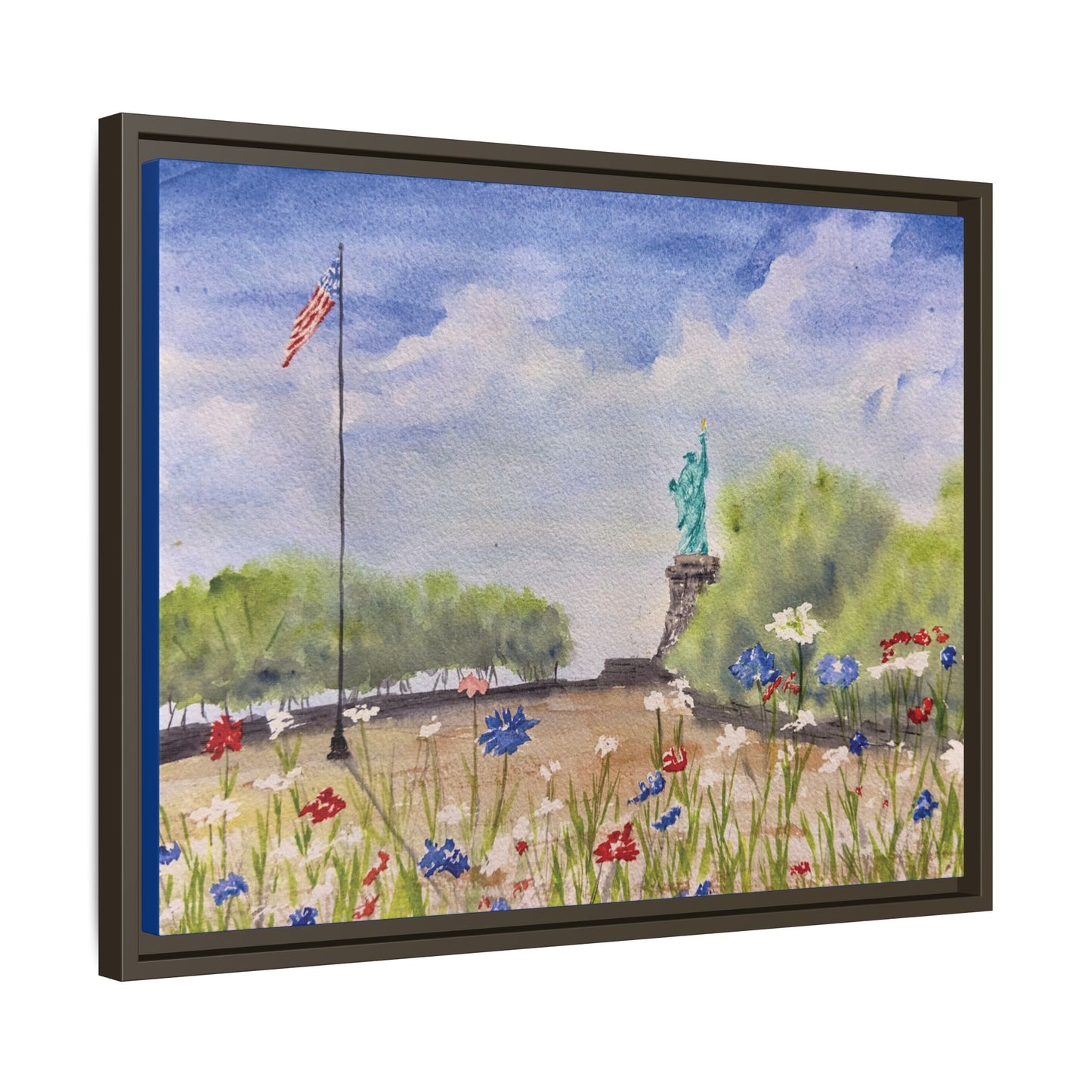 Looking for Liberty, Framed (Black or Espresso). Available in sizes from 10”x8”-24”x18”