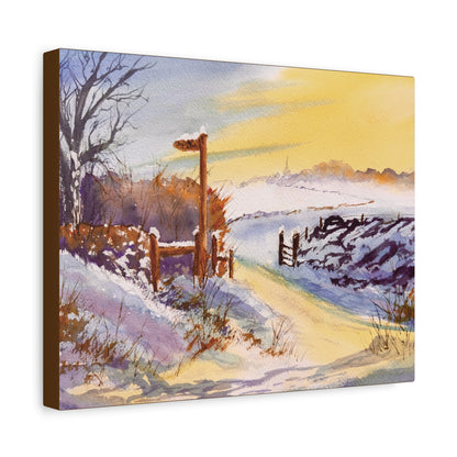 Wales Winter Walk Matte Canvas, Stretched, 1.25". Available in sizes 10” x 8”-16” x 12”