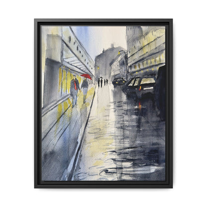 Rainy Day Romance, Framed (Black or Espresso). Available in sizes from 8”x10”-24”x32”