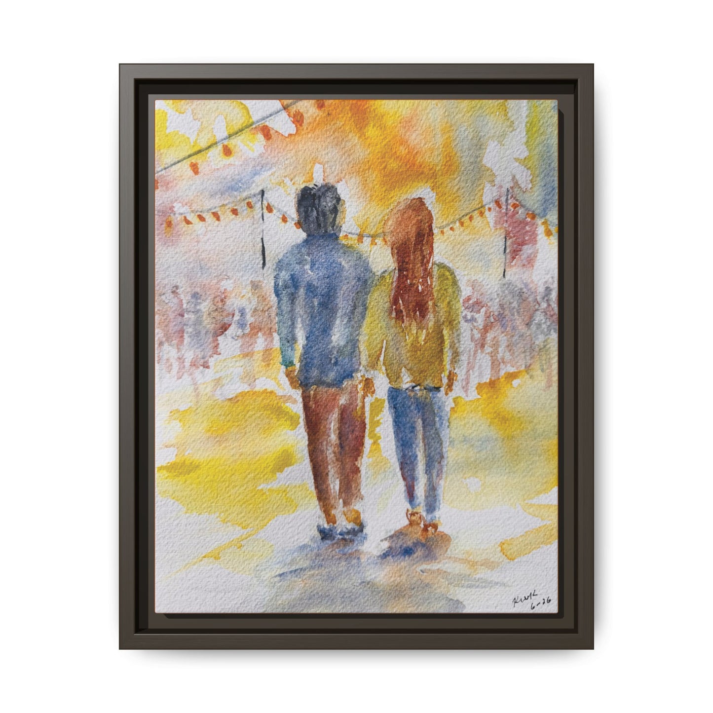 Festive At The Fair Matte Canvas, Framed (Black or Espresso). Available in sizes from 8”x10”-20”x30”