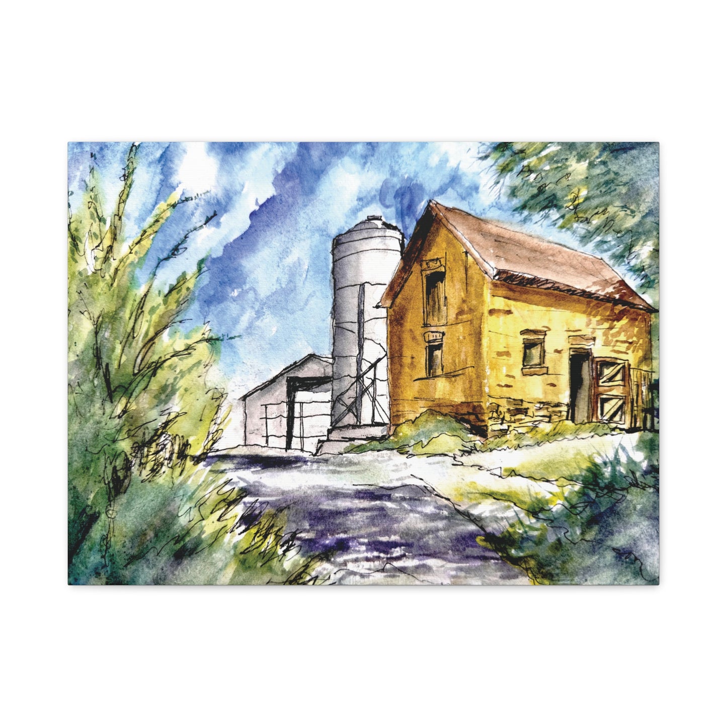 Ye Olde Barn Matte Canvas, Stretched, 1.25". Available in sizes 10” x 8”-24” x 20”