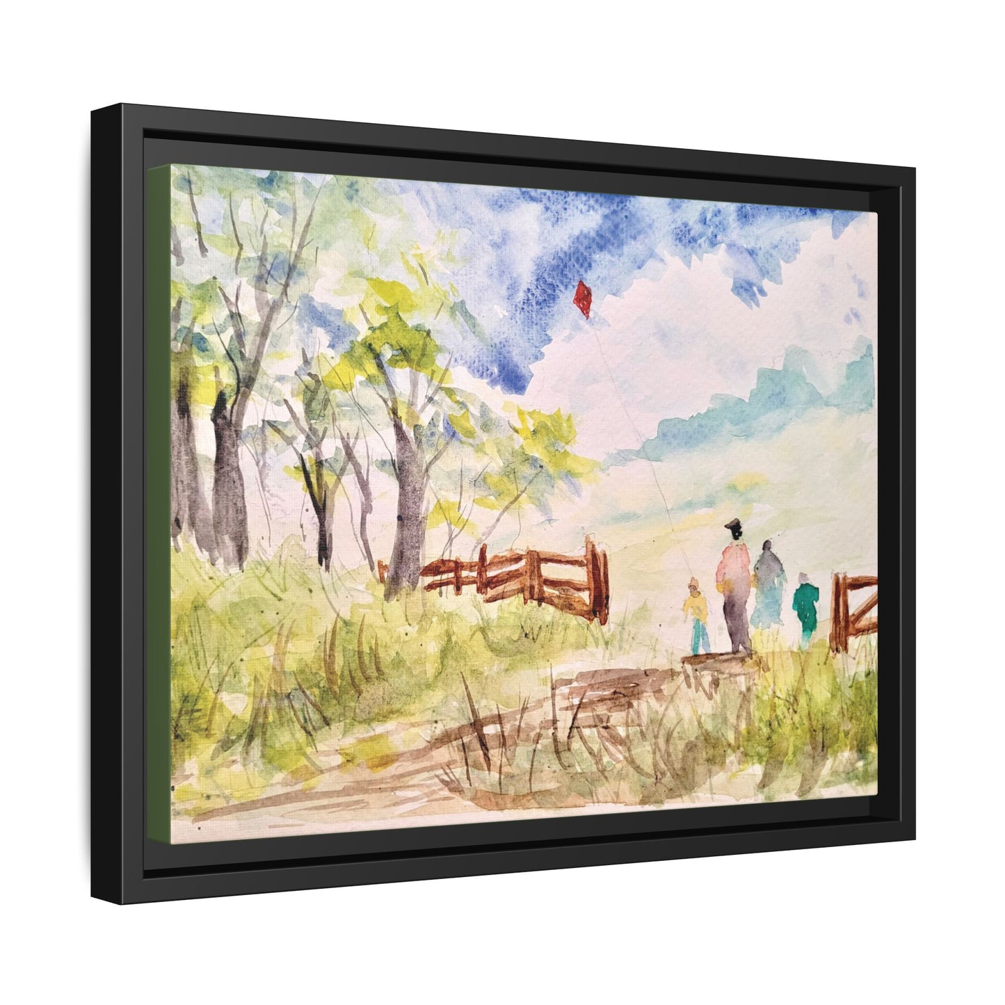Spring Fling Matte Canvas, Framed (Black or Espresso). Available in sizes 10”x8”-16”x12”