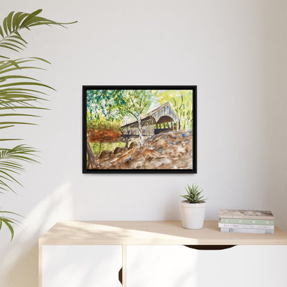 Artist’s Bridge Matte Canvas, Framed (Black or Espresso). Available in sizes from 10”x8”-24”x18”