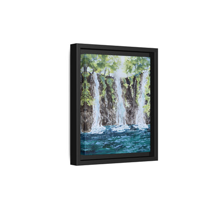 Three Sisters Waterfall, Framed (Black or Espresso). Available in sizes from 8”x10”-12”x16”