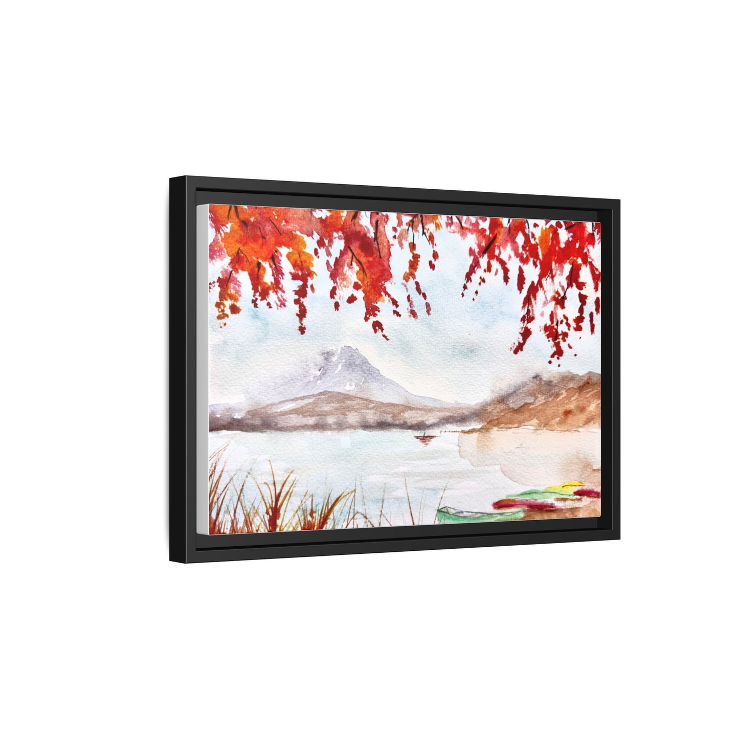 Falling For Fuji Matte Canvas, Framed (Black or Espresso). Available in sizes from 10”x8”-32”x24”