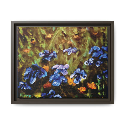 Irises Reimagined, Framed (Black or Espresso). Available in sizes from 10”x8”-18”x12”