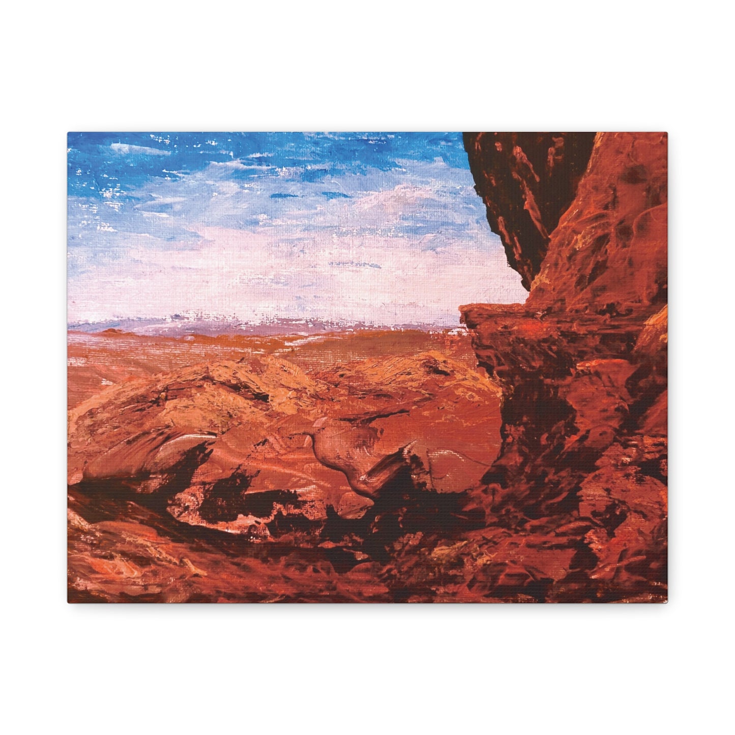 Red Rocks Matte Canvas, Stretched, 1.25". Available in sizes 10” x 8”-18”x12”