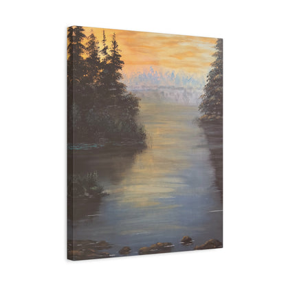 Peaceful Northwoods Lake Matte Canvas, Stretched, 1.25". Available in sizes from 8” x 10”-20” x 30”