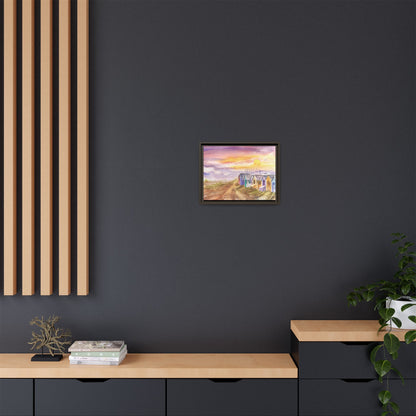 Quiet Before The Tide Matte Canvas, Framed (Black or Espresso). Available in sizes from 10”x8”-32”x24”