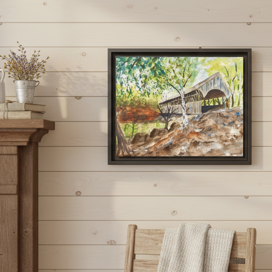 Artist’s Bridge – Framed Matte Canvas