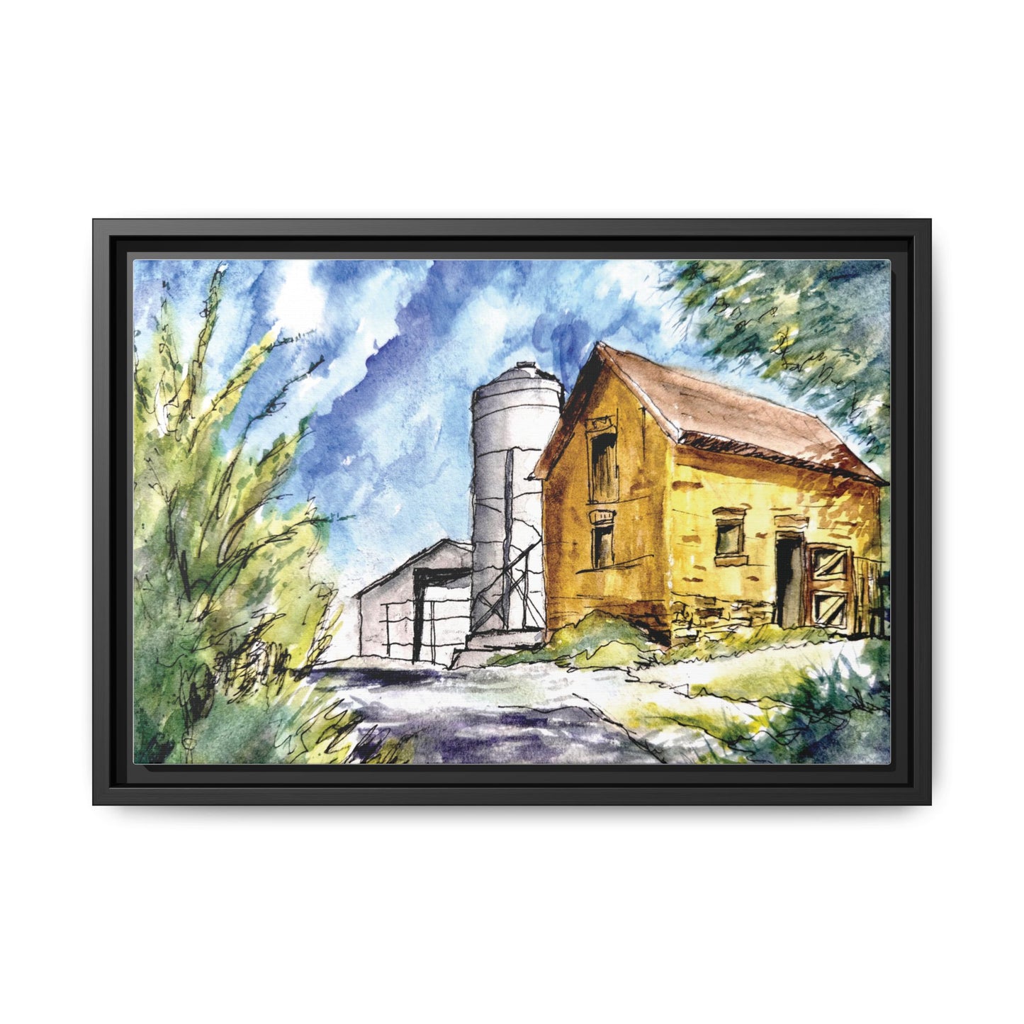 Ye Olde Barn, Framed (Black or Espresso). Available in sizes from 10”x8”-32”x24”
