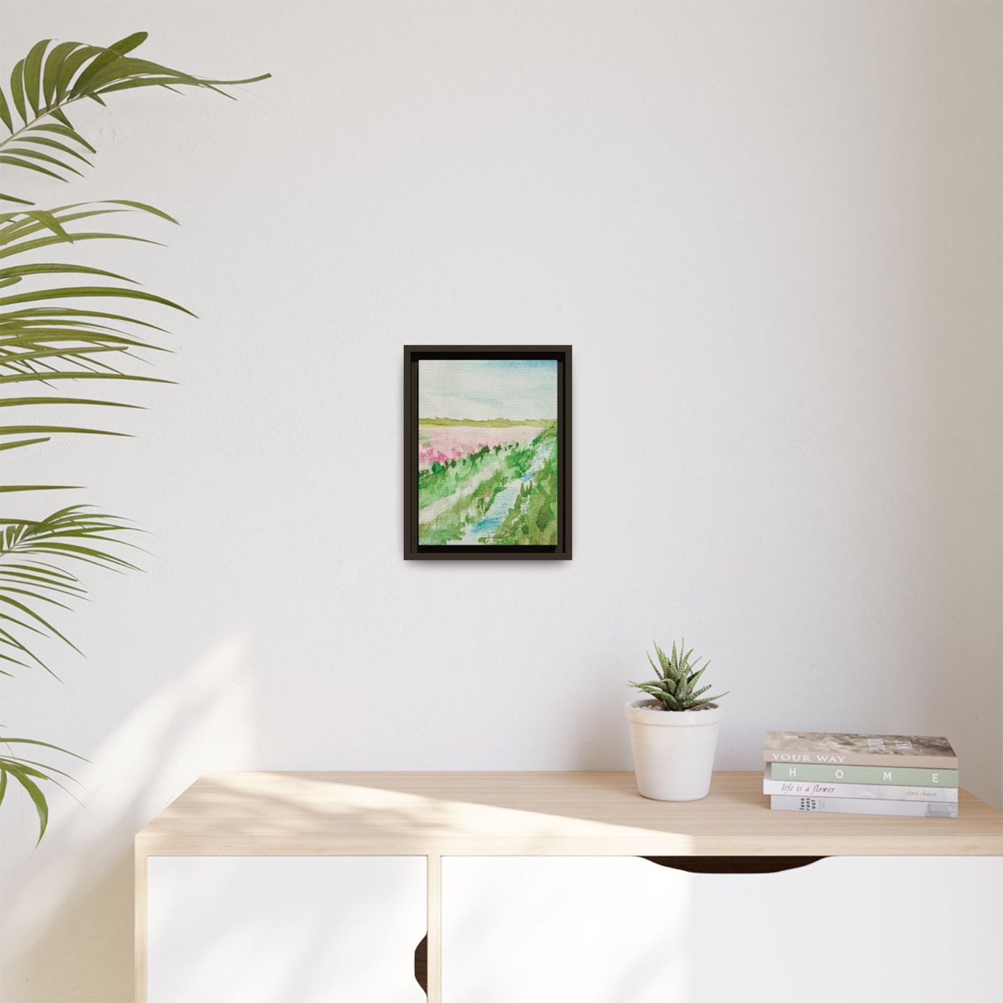 Tulip Theory Matte Canvas, Framed (Black or Espresso). Available in sizes from 8”x10”-11”x14”