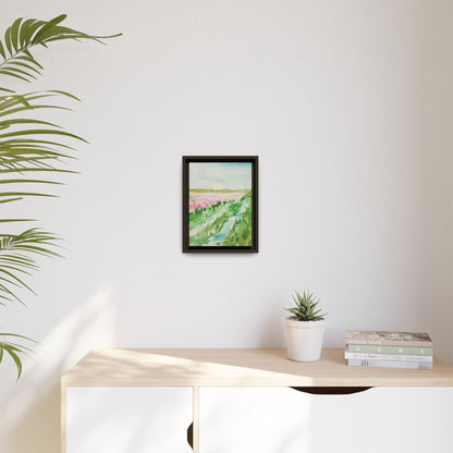Tulip Theory Matte Canvas, Framed (Black or Espresso). Available in sizes from 8”x10”-11”x14”
