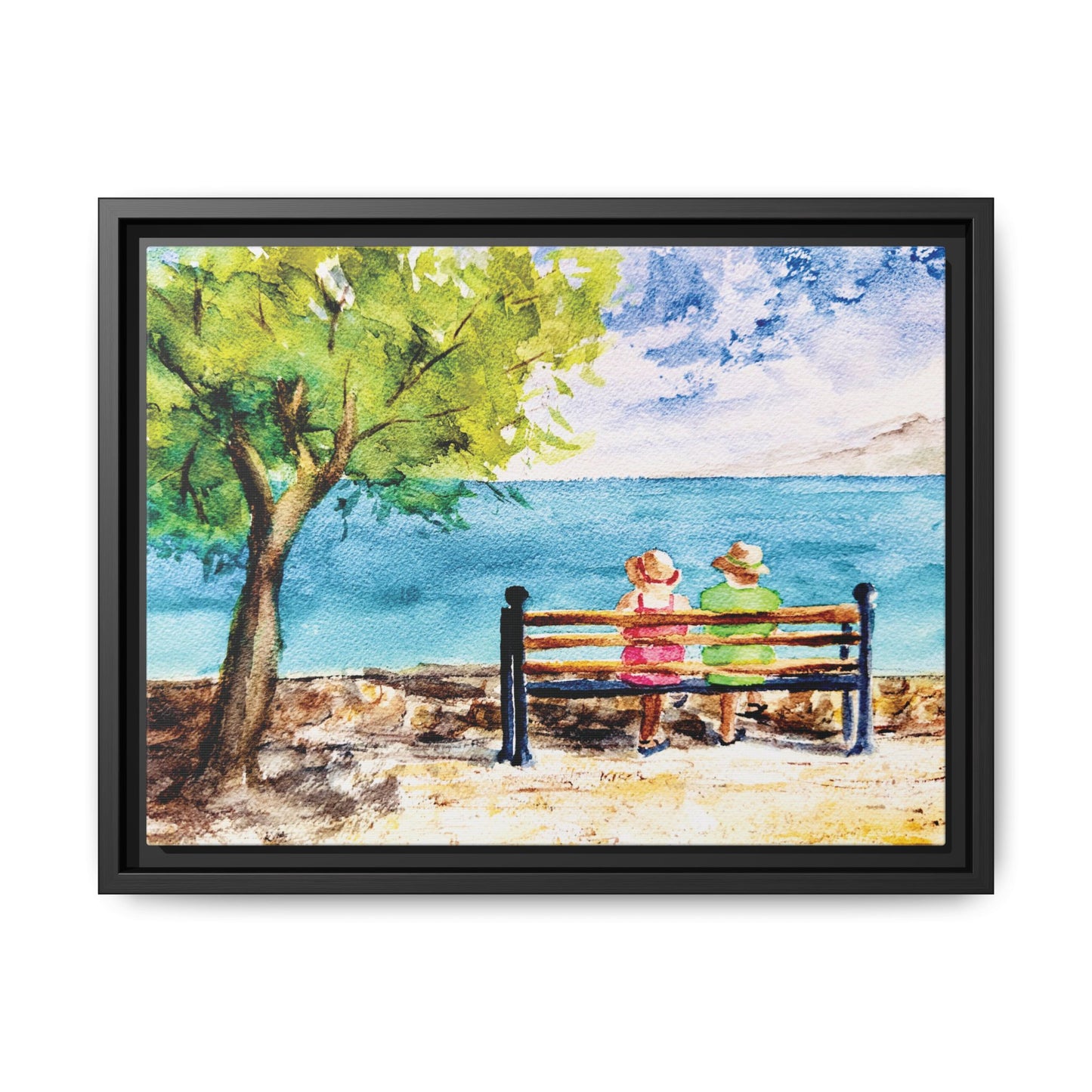 The Good Life Matte Canvas, Framed (Black or Espresso). Available in sizes from 10”x8”-30”x24”