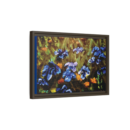 Irises Reimagined, Framed (Black or Espresso). Available in sizes from 10”x8”-18”x12”