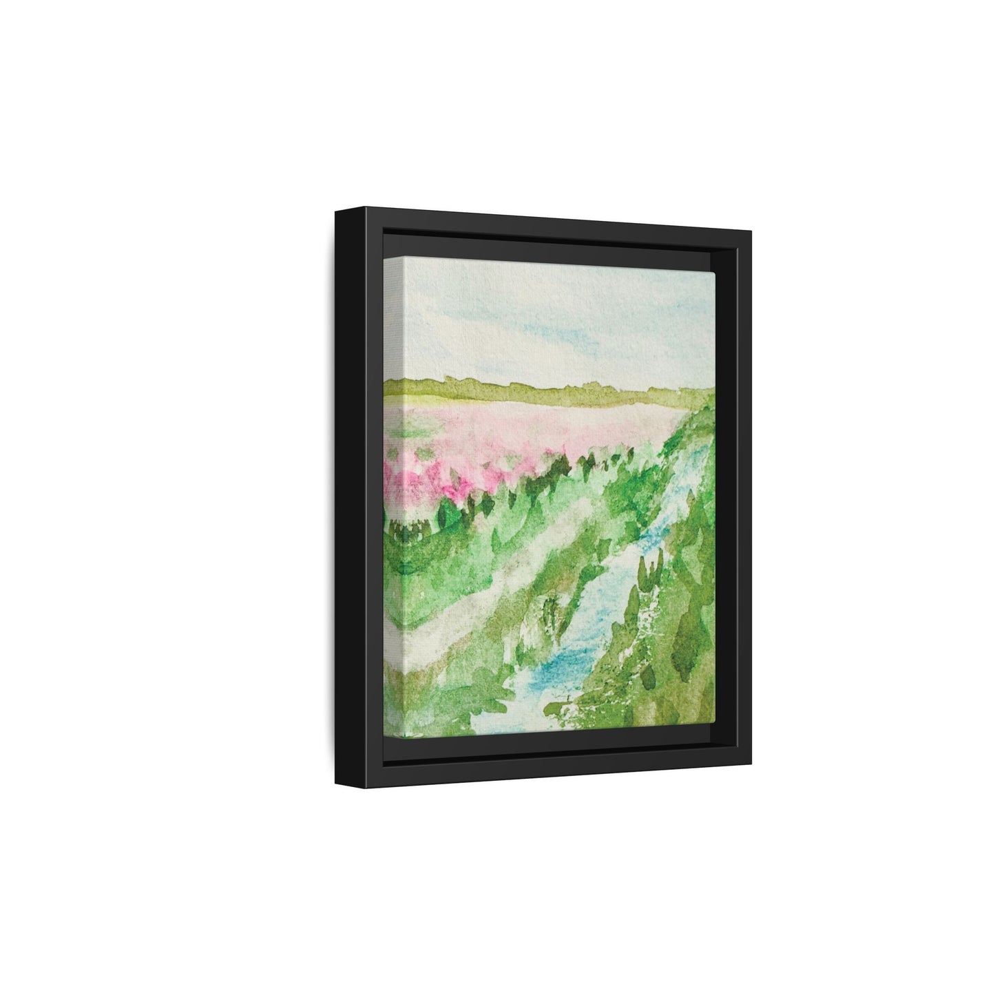Tulip Theory Matte Canvas, Framed (Black or Espresso). Available in sizes from 8”x10”-11”x14”