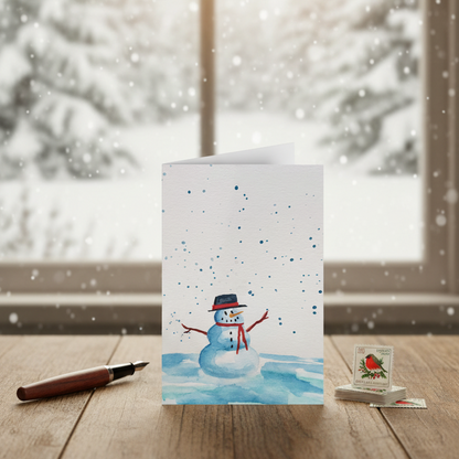 Holiday Snowman Greeting Cards (10-pcs)