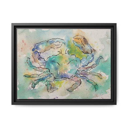 Blue Crab, Framed (Black or Espresso). Available in sizes from 10”x8”-18”x12”