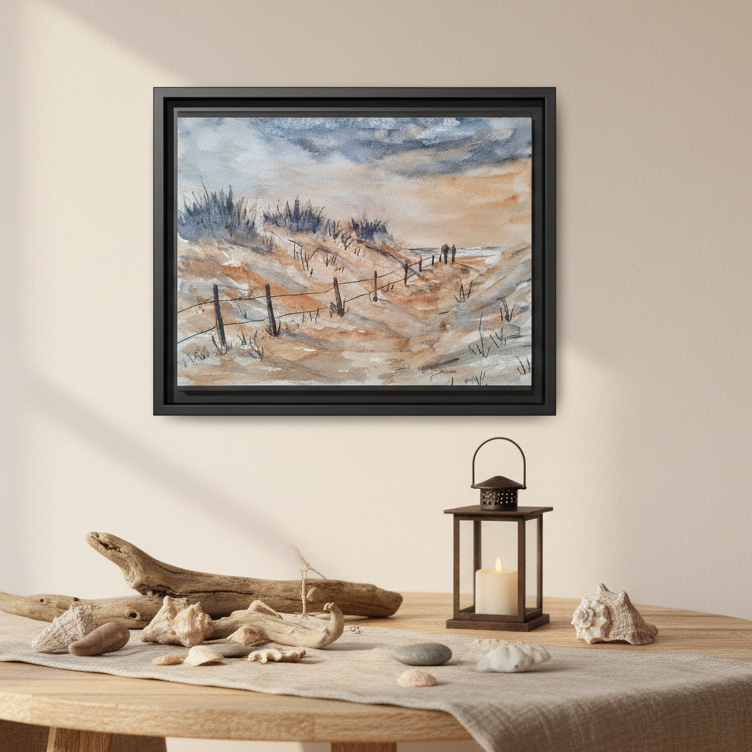Moonrise Matte Canvas, Framed (Black or Espresso). Available in sizes from 10”x8”-24”x18”