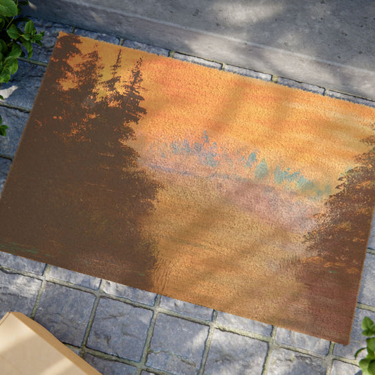 Peaceful Northwoods Coir Doormat