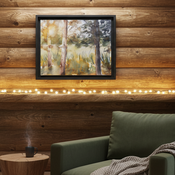 Golden Hour — Framed Matte Canvas