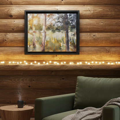 Golden Hour — Framed Matte Canvas
