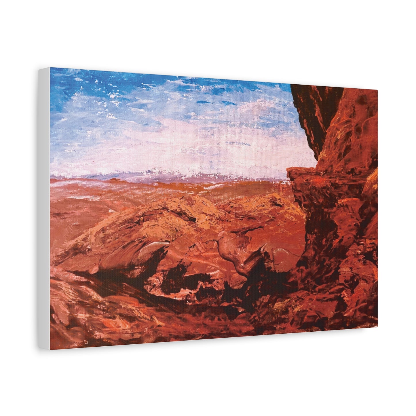 Red Rocks Matte Canvas, Stretched, 1.25". Available in sizes 10” x 8”-18”x12”