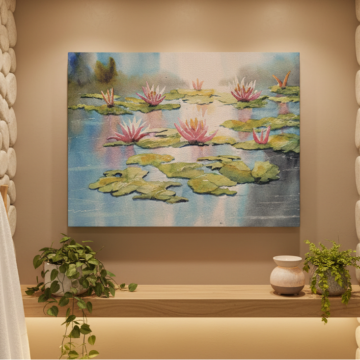 Meet Me at Falling Star Pond Matte Canvas, Stretched, 1.25". Available in sizes 10” x 8”-20” x 16”