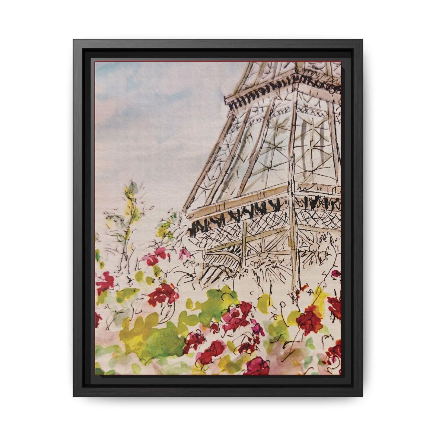 Eiffel Tower, Framed (Black or Espresso). Available in sizes from 8”x10”-16”x20”