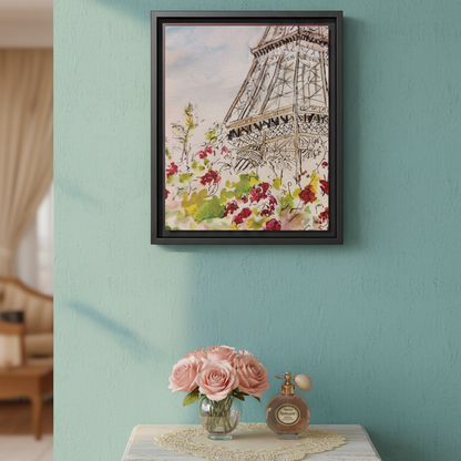 Eiffel Tower – Framed Canvas